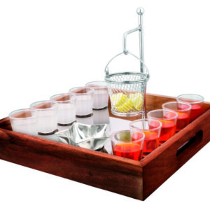 10 SHOTS GLASS TRAY SET - ITEM CODE :- SGT-7990