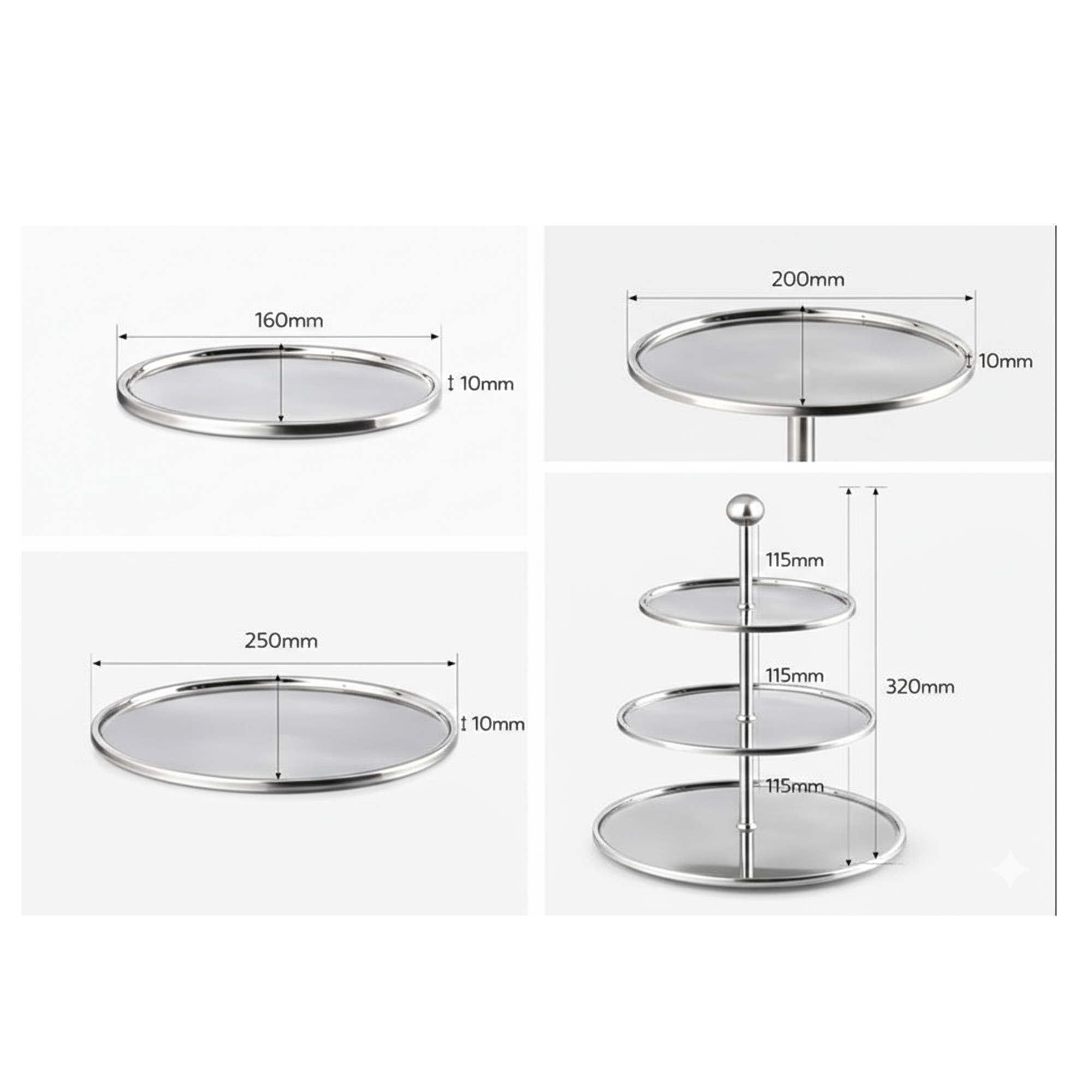 Venus Nesto Round Oval 3 Tier - Image 5